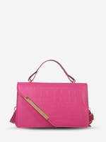 Asymmetrical Embossed Solid Crossbody Bag