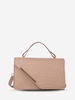 Asymmetrical Embossed Solid Crossbody Bag
