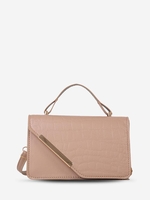 Asymmetrical Embossed Solid Crossbody Bag