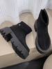 Back Zip Cuff Platform Boots