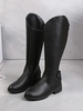 Back Zip Knee Length Vintage Chunky Boots