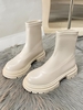 Back Zip Platform Ankle Boots
