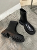 Back Zip Platform Ankle Boots