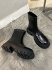 Back Zip Platform Ankle Boots