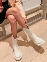 Back Zip Platform Boots