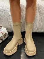 Back Zip Platform Boots