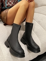 Back Zip Platform Boots