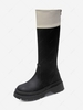 Back Zip Platform Knee High Boots