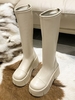 Back Zip Platform Riding Knee High Boots
