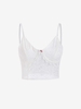 Back Zipper Eyelet Bustier Cami Top L White