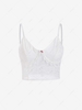 Back Zipper Eyelet Bustier Cami Top M White