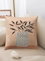 Bamboo Leaves Pattern Plush Pillowcase