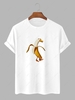 Banana Duck Pattern Funny T-shirt L White