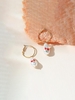 Baroque Pearl Cherry Print Earrings