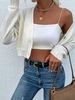 Basic Button Up Cardigan M White