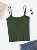 Basic Fitted Knit Top Deep green