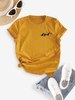 Basic Mountain Graphic T-shirt L Deep yellow