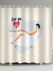 Bathing Woman Pattern Waterproof Shower Curtain