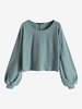 Batwing Lantern Sleeve Knitwear Xs Light green