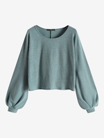 Batwing Lantern Sleeve Knitwear Xs Light green