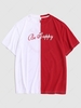 Be Happy Two Tone Face T-shirt 2xl Red