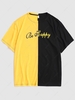 Be Happy Two Tone Face T-shirt 2xl Yellow