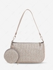 Beach Straw Tote Bag with Coin Purse
