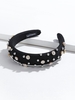 Beaded Rhinestone Decor Wide Headband