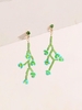 Beads Flower Shape Pendant Earrings