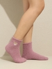 Bear Embroidered Fuzzy Ankle Socks