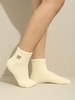 Bear Embroidered Fuzzy Socks