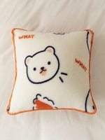 Bear Print Teddy Fur Pillowcase