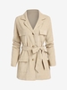 Belted Pocket Lapel Blazer M Light coffee
