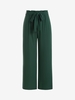 Belted Wide Leg Paperbag Pants S Green