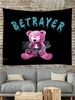 BETRAYER Bear Pattern Wall Hanging Tapestry