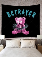 BETRAYER Bear Pattern Wall Hanging Tapestry