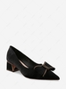 Bowknot Chunky Heel Retro Pumps