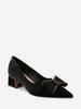 Bowknot Chunky Heel Retro Pumps