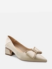 Bowknot Chunky Heel Retro Pumps