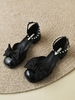 Bowknot Design Faux Pearl Design Slingback Mary Jane