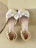 Bowknot Design Faux Pearl Design Slingback Mary Jane