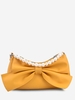 Bowknot Embellishment Faux Pearl Handle Crossbody Bag