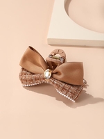 Bowknot Floral Crystal Hair Claw