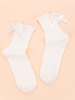 Bowknot Frilled Crew Socks