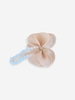 Bowknot Mesh Panel Faux Pearls Hair Clip