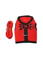 Bowknot Mesh Pet Harness & Leash Set