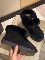 Bowknot Pom Pom Ball Fleece Lined Snow Boots