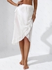 Bowknot Ruffle Beach Skirt L White