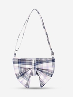 Bowknot Shape Canvas Crossbody Bag