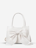 Bowknot Solid Color Zipper Handbag